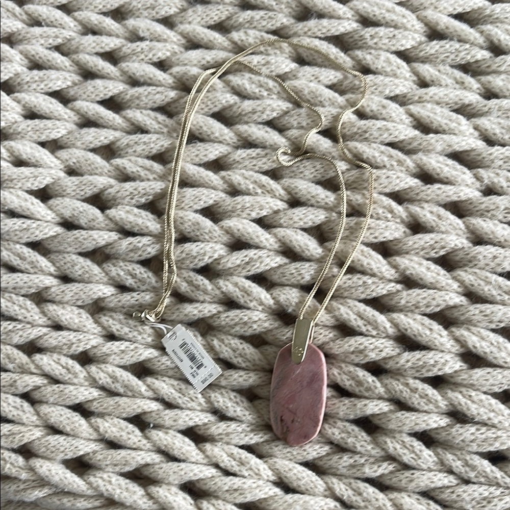 Kendra Scott Pink Stone Pendant Necklace